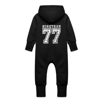 NINETEEN 1977 - Baby Organic Sweat Overalls With Hood - vanilla - Back