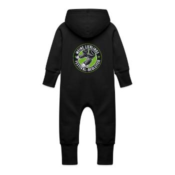 MEIN LIEBLINGS FESTIVAL BEGLEITER - Baby Bio Sweat Overall mit Kapuze - Schwarz - Hinten