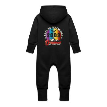 Perfection 2003 -21st Anniversary,Original - Baby Organic Sweat Overalls With Hood - vanilla - Back