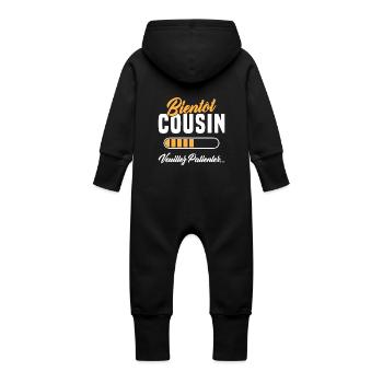 Bald, Cousine, bitte warten - Baby Bio Sweat Overall mit Kapuze - Vanille-Milchshake - Hinten