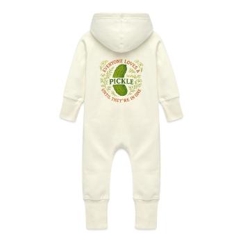 Tout le monde aime un cornichon jusqu’à ce qu’il soit dans un - Grenouillère à capuche bio en molleton Bébé - vanille - Dos