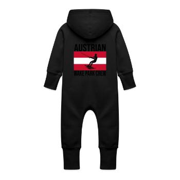 Chemise autrichienne Wake Crew Wakeboard - Grenouillère à capuche bio en molleton Bébé - noir - Dos