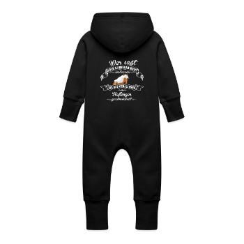 Haflinger Glück - Baby Bio Sweat Overall mit Kapuze - Schwarz - Hinten
