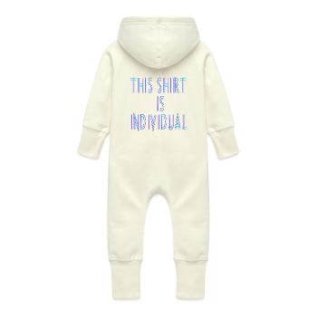 Dicton amusant de conception personnalisée - Grenouillère à capuche bio en molleton Bébé - vanille - Dos