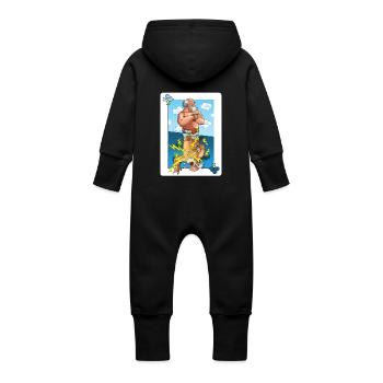 stümperhaften Zeus - Baby Bio Sweat Overall mit Kapuze - Schwarz - Hinten