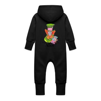 Mad Eddy - Grenouillère à capuche bio en molleton Bébé - noir - Dos