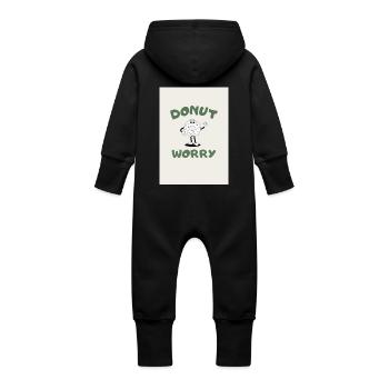 SOUCI DE BEIGNET - Grenouillère à capuche bio en molleton Bébé - vanille - Dos