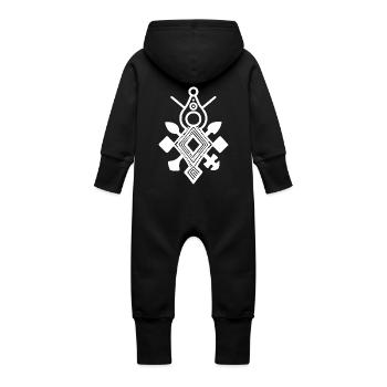 La Croix Du Sud - Grenouillère à capuche bio en molleton Bébé - noir - Dos