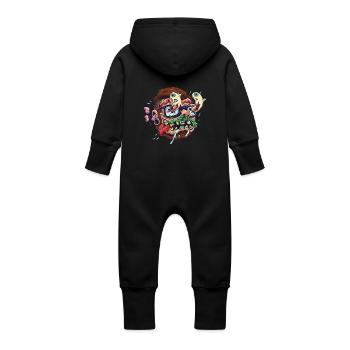 Crazy skater swag - Baby Bio Sweat Overall mit Kapuze - Schwarz - Hinten