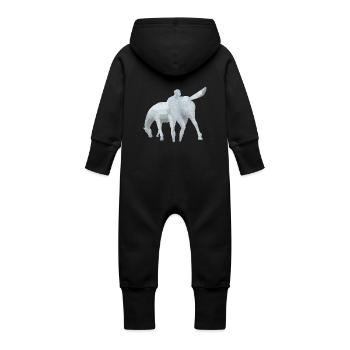Peerd Ome Loeks - Baby Bio Sweat Overall mit Kapuze - Schwarz - Hinten