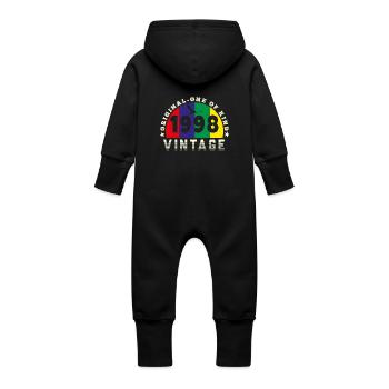 Vintage 1998 Retro - Bursdag - Baby Organic Sweat Overalls With Hood - vanilla - Back