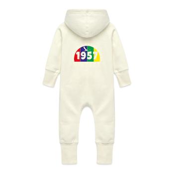 Vintage 1957 Retro - Bursdag - Grenouillère à capuche bio en molleton Bébé - vanille - Dos