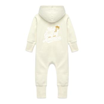 Pas le golfe d’Amérique - Grenouillère à capuche bio en molleton Bébé - vanille - Dos