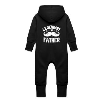 Père légendaire - Grenouillère à capuche bio en molleton Bébé - vanille - Dos