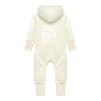 Le moment le plus effrayant est toujours juste devant vous - Grenouillère à capuche bio en molleton Bébé - vanille - Dos