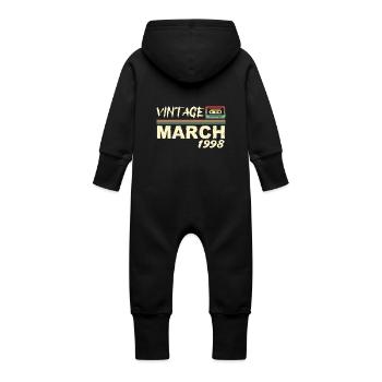 März 1998 - März 1998 - Baby Bio Sweat Overall mit Kapuze - Schwarz - Hinten