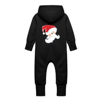 Père Noël du Père Noël w - Grenouillère à capuche bio en molleton Bébé - noir - Dos