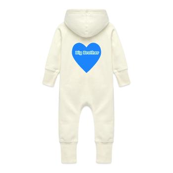 Big Brother - Baby Bio Sweat Overall mit Kapuze - Vanille-Milchshake - Hinten