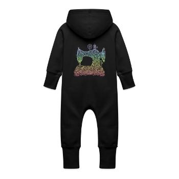 Sewing machine - Baby Organic Sweat Overalls With Hood - vanilla - Back
