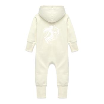Arc et flèche d’elfe - Grenouillère à capuche bio en molleton Bébé - vanille - Dos