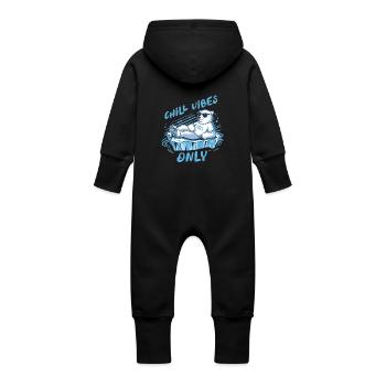 Nur Chill Vibes - Tranquil Polar Bear - Baby Bio Sweat Overall mit Kapuze - Vanille-Milchshake - Hinten