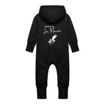The Bride's Witness - Baby Organic Sweat Overalls With Hood - vanilla - Back