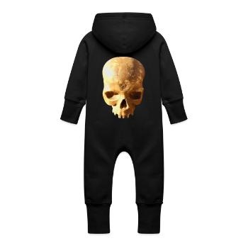 Fond de crâne - Grenouillère à capuche bio en molleton Bébé - vanille - Dos