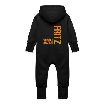 Fritz - Baby Bio Sweat Overall mit Kapuze - Schwarz - Hinten