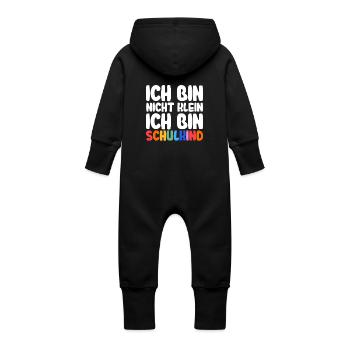 Daycare Leavers School Enrollment Schoolchild - Baby Organic Sweat Overalls With Hood - vanilla - Back