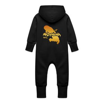 Madinina 972 gold design - Grenouillère à capuche bio en molleton Bébé - noir - Dos