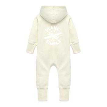 Ebene und einfach - Baby Bio Sweat Overall mit Kapuze - Vanille-Milchshake - Hinten