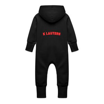 Kaiserslautern - Baby Bio Sweat Overall mit Kapuze - Schwarz - Hinten
