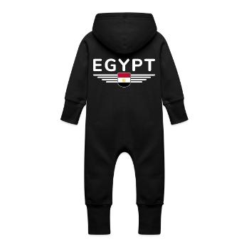 Égypte Fan Tenue T Shirt Design Mode - Grenouillère à capuche bio en molleton Bébé - vanille - Dos