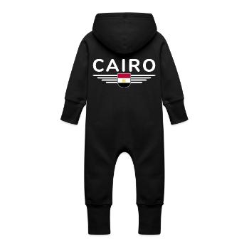 Égypte Fan Tenue T Shirt Design Mode - Grenouillère à capuche bio en molleton Bébé - vanille - Dos