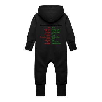 Kurzgeschichte einer Liebe - Baby Bio Sweat Overall mit Kapuze - Schwarz - Hinten