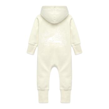 Nottingham left lion shoulder bag - Baby Organic Sweat Overalls With Hood - vanilla - Back