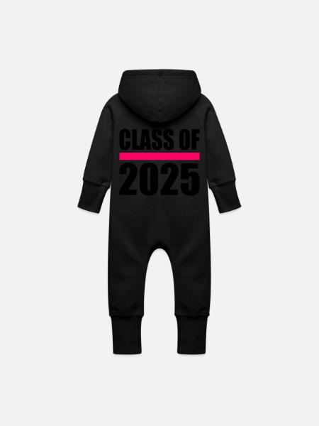 Class of 2025 - Baby Bio Sweat Overall mit Kapuze - Schwarz