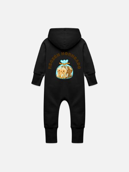 Freshly baked - Baby Organic Sweat Overalls With Hood - black