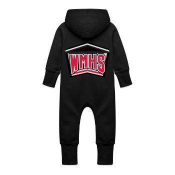 WMHS 2 - Baby Organic Sweat Overalls With Hood - black - Back