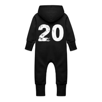 20 - Grenouillère à capuche bio en molleton Bébé - vanille - Dos