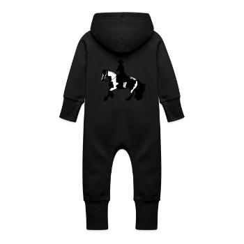 Tinker Galopp - Baby Bio Sweat Overall mit Kapuze - Schwarz - Hinten