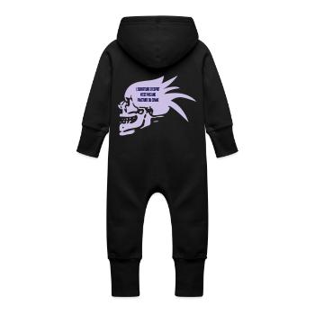 pensée - Grenouillère à capuche bio en molleton Bébé - vanille - Dos