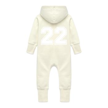 22 - Baby Bio Sweat Overall mit Kapuze - Vanille-Milchshake - Hinten