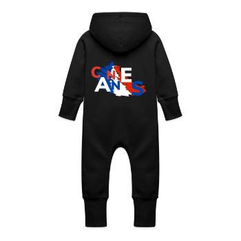 Cannes Baby - Baby Organic Sweat Overalls With Hood - black - Back