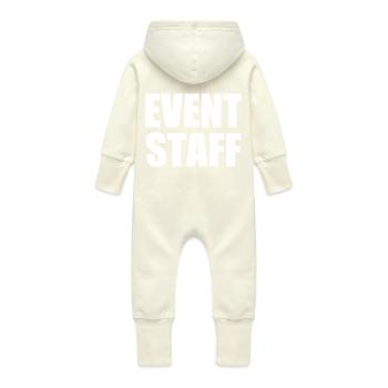Event staff - Baby Organic Sweat Overalls With Hood - vanilla - Back