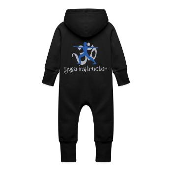 Yoga Instructor - Grenouillère à capuche bio en molleton Bébé - noir - Dos