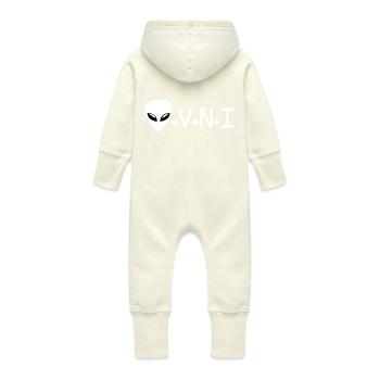 OVNI - Grenouillère à capuche bio en molleton Bébé - vanille - Dos