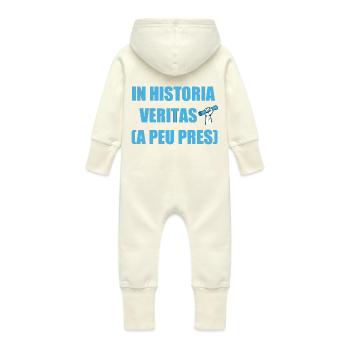 In Historia Veritas - Grenouillère à capuche bio en molleton Bébé - vanille - Dos