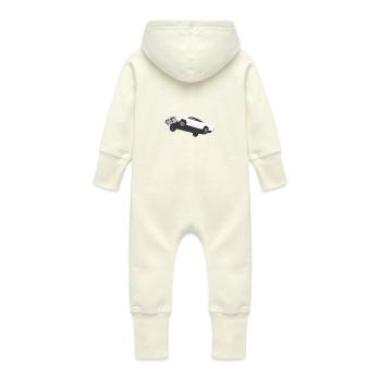 fliegendes Auto - Baby Bio Sweat Overall mit Kapuze - Vanille-Milchshake - Hinten