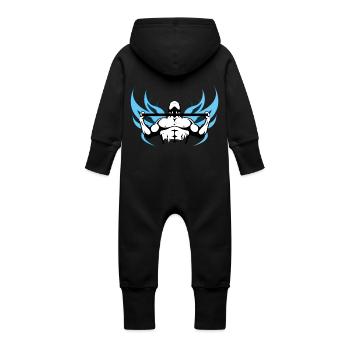 Straße Training - Baby Bio Sweat Overall mit Kapuze - Schwarz - Hinten